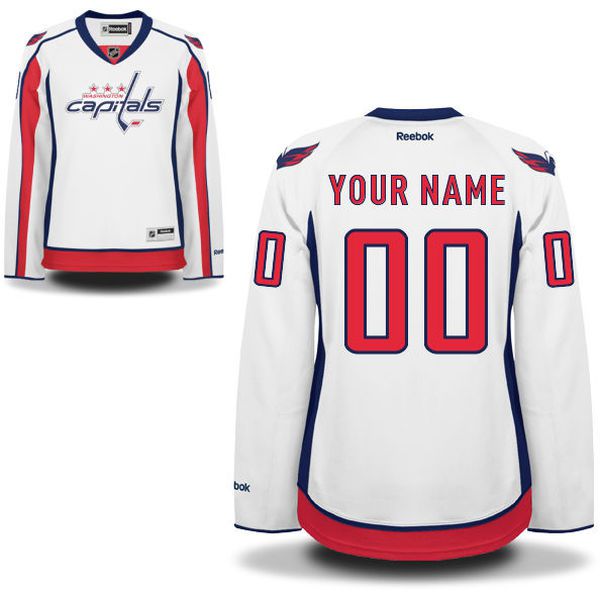 Reebok Washington Capitals Women Premier Away Custom NHL Jersey - White